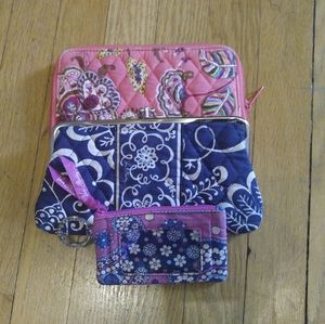 Vera Bradley wallet, purse and coin/key pulse